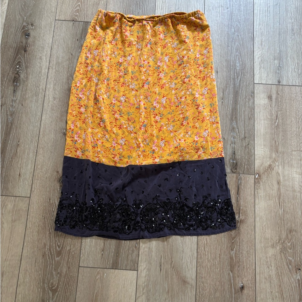 Maeve Silk Road Midi Skirt from Anthropologie